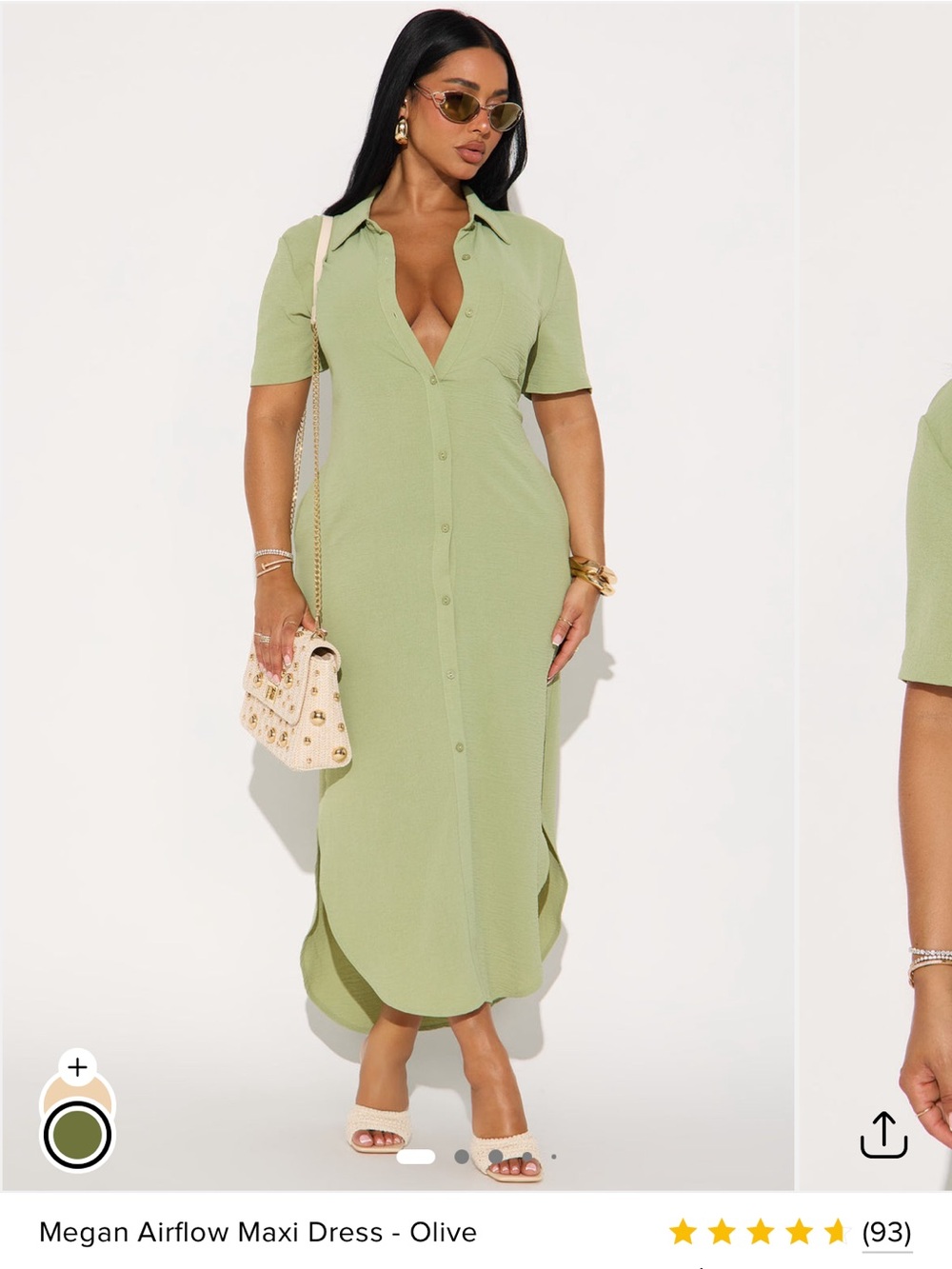 Fashion Nova Green Maxi Dress💚